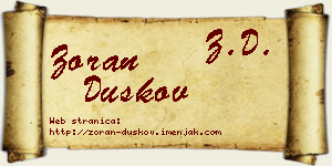 Zoran Duškov vizit kartica